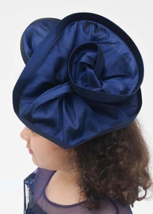 Blue Silk Twirl Hair Clip